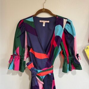 Hutch Multicolor Long Sleeve Wrap Dress